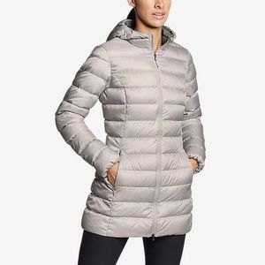 Eddie Bauer Light Gray/Silver Puff Jacket
